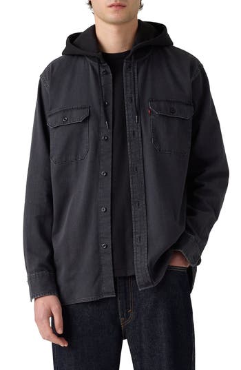 Levi's® Hooded Classic Workwear Jacket In Black