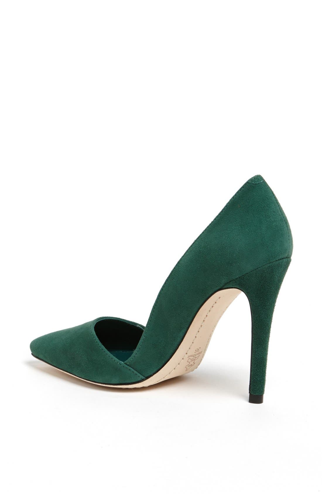'Dina' Suede Pump, Alternate, color, EMERALD SUEDE
