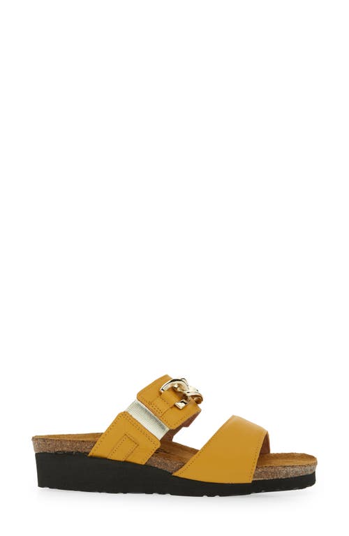 Naot Victoria Wedge Slide Sandal In Marigold Leather
