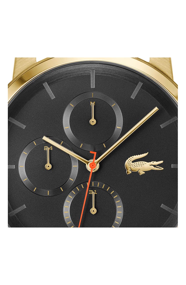 Lacoste Replay Chronograph Bracelet Watch, 44mm, Alternate, color, Gold/ Black