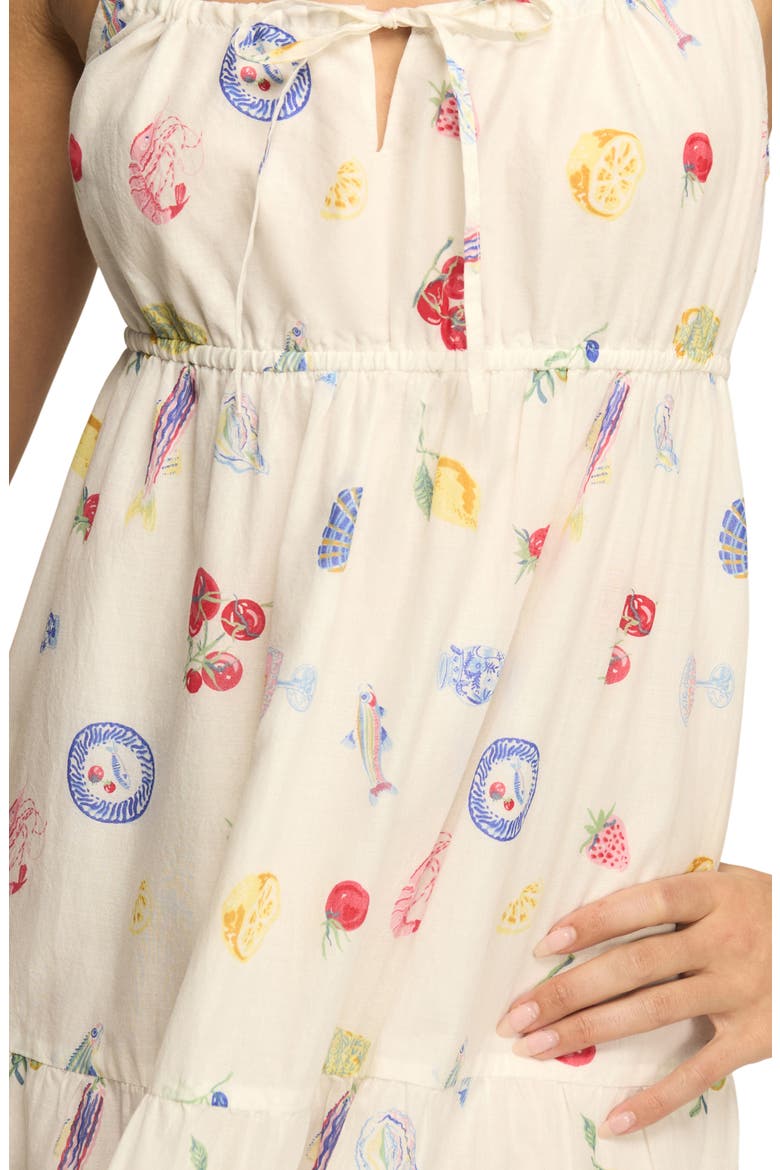 Floral Print Tiered Maxi Dress, Alternate, color, MULTI CONVERSATIONAL PRINT