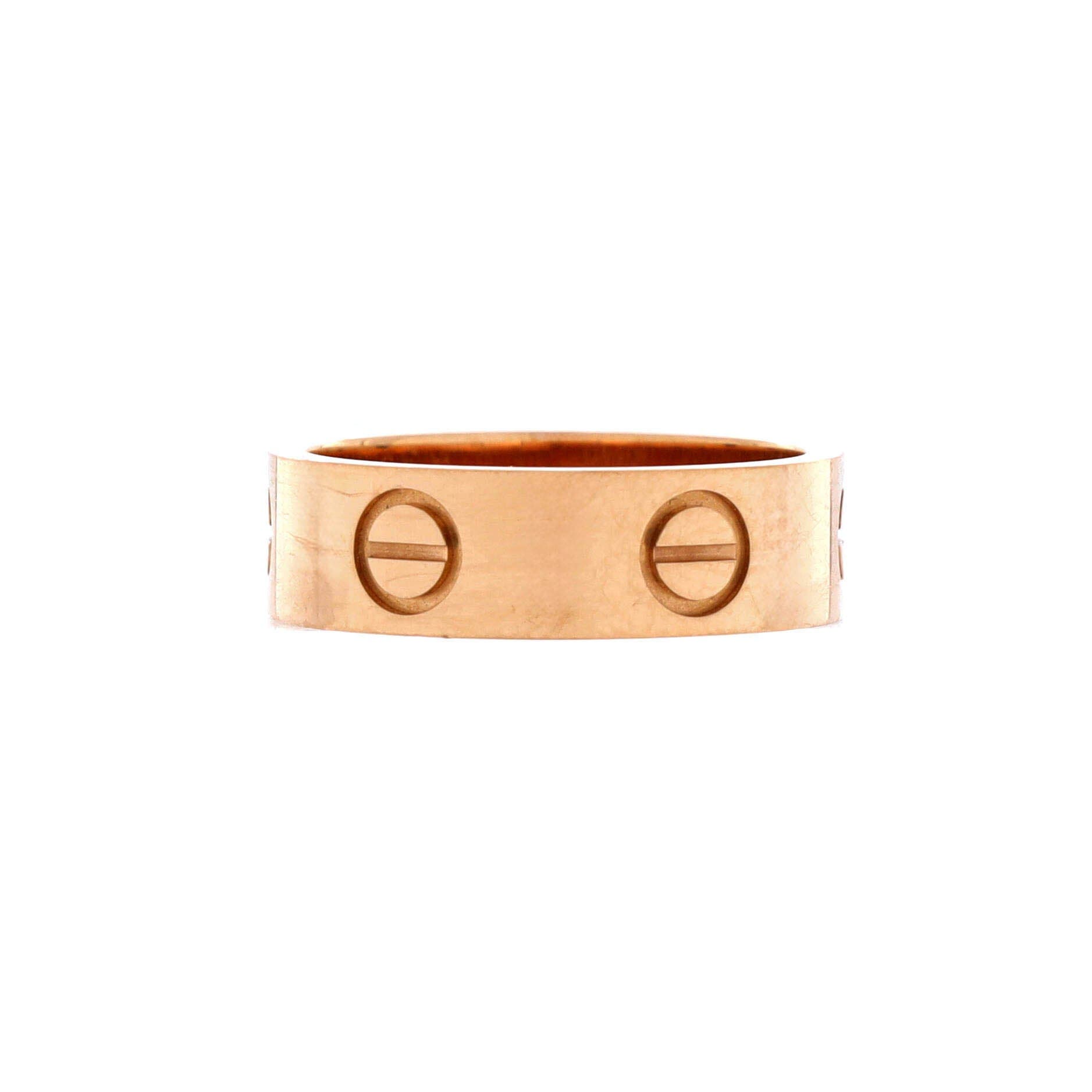 Love Band Ring 18K Rose Gold, Alternate, color, Metallic Gold