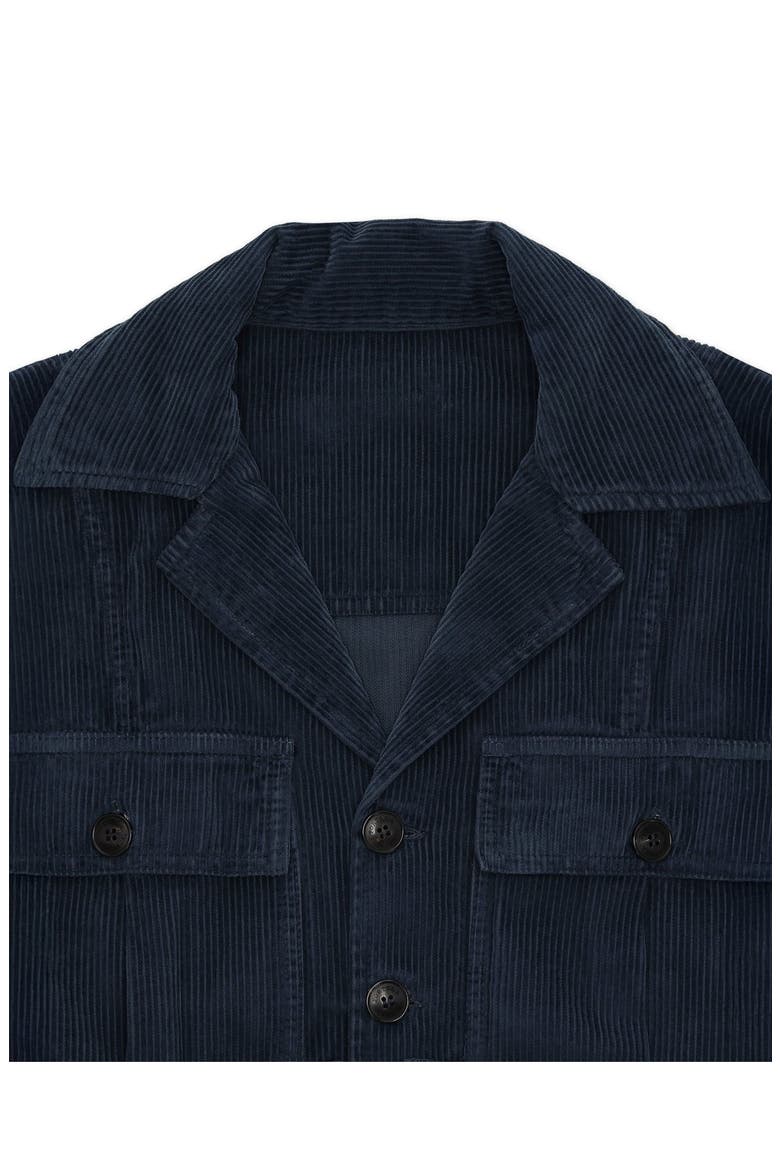 Solomon Corduroy Overshirt, Alternate, color, Navy Blue