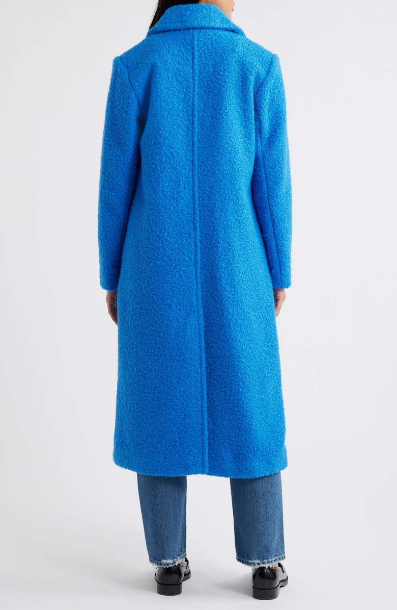 BCBGMAXAZRIA Double Breasted Bouclé Coat, Alternate, color, Azzure