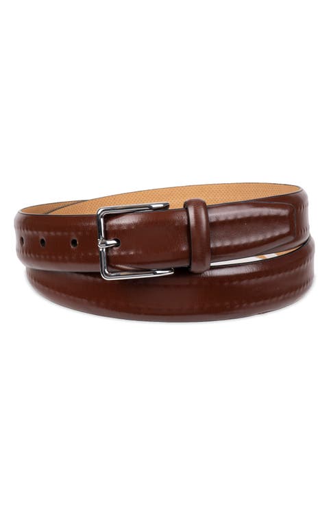 Hidden Stitch Leather Belt