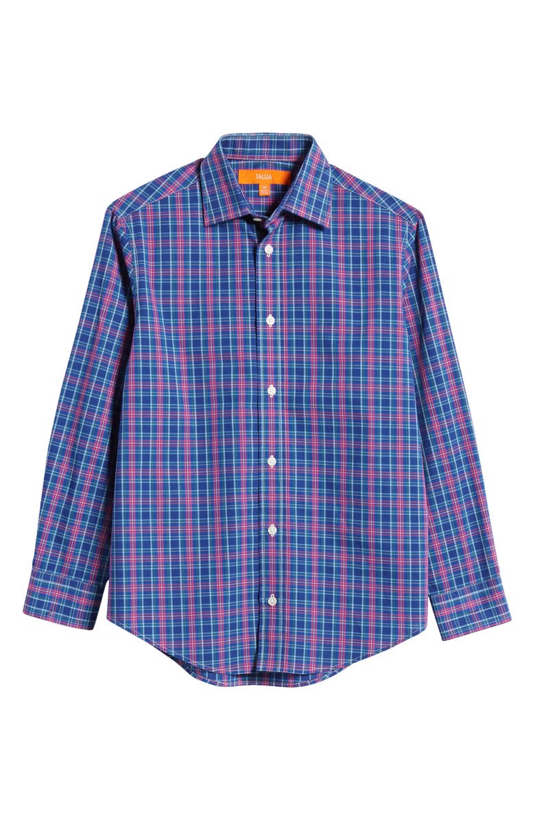 Tallia Kids' Plaid Button-Up Shirt, Main, color,
