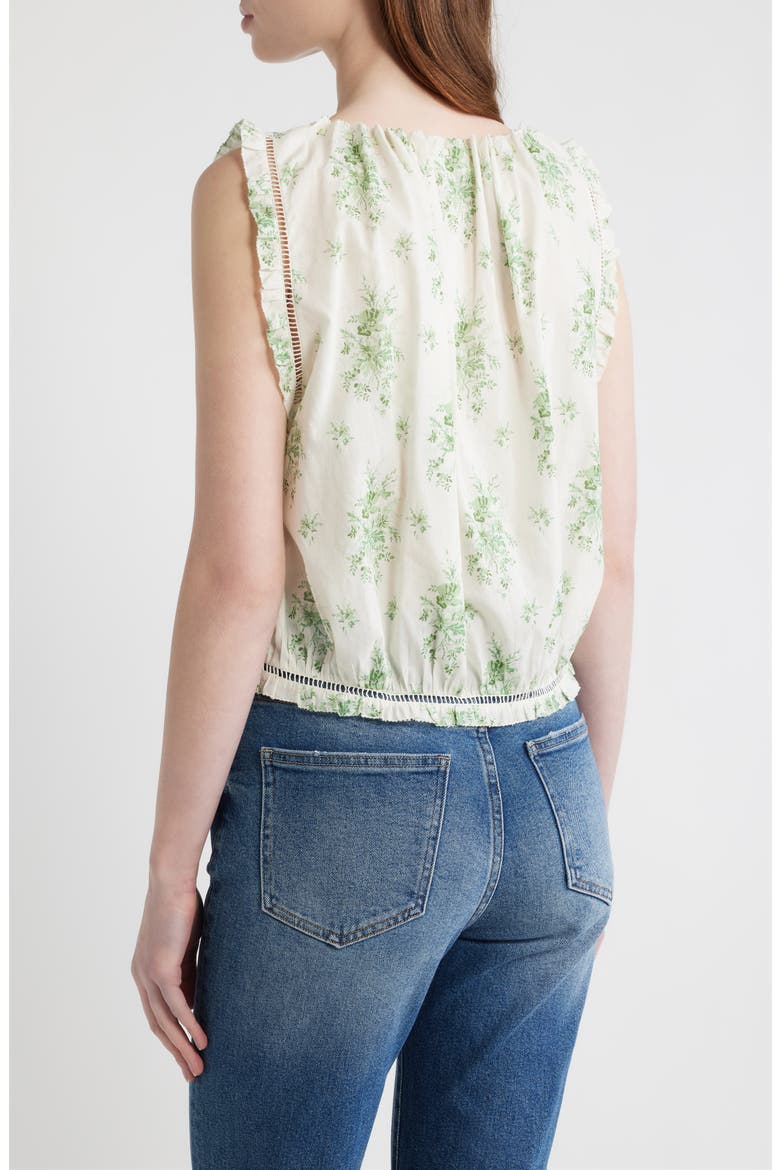 Traveler Embroidered Crop Top, Alternate, color, VERT PETIT BOUQUET DE CHAMONIX