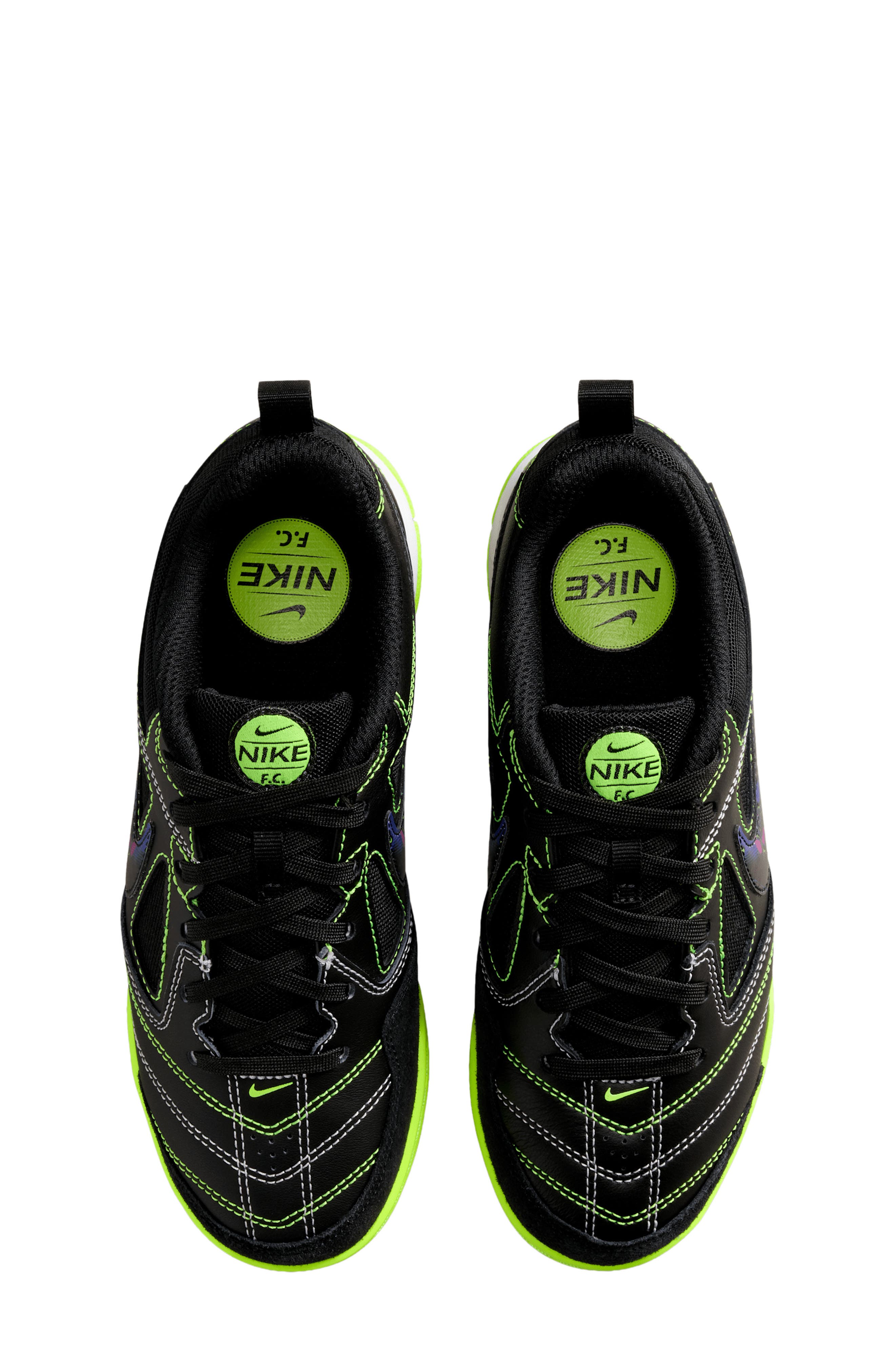 Nike Kids' Gato SE Soccer Sneaker, Alternate, color, Black/ Volt/ White/ Black