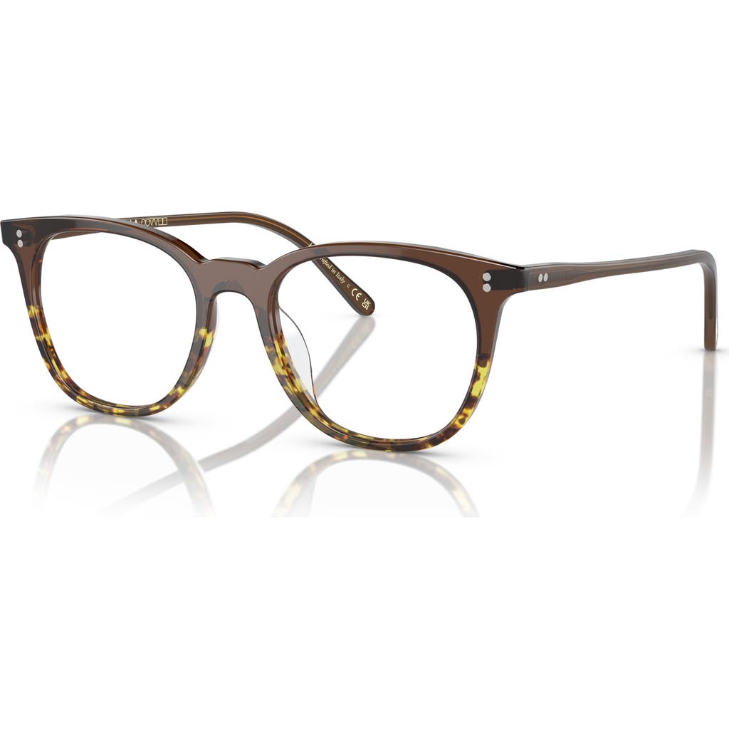 Oliver Peoples 49mm Rectangle Optical Glasses In Black