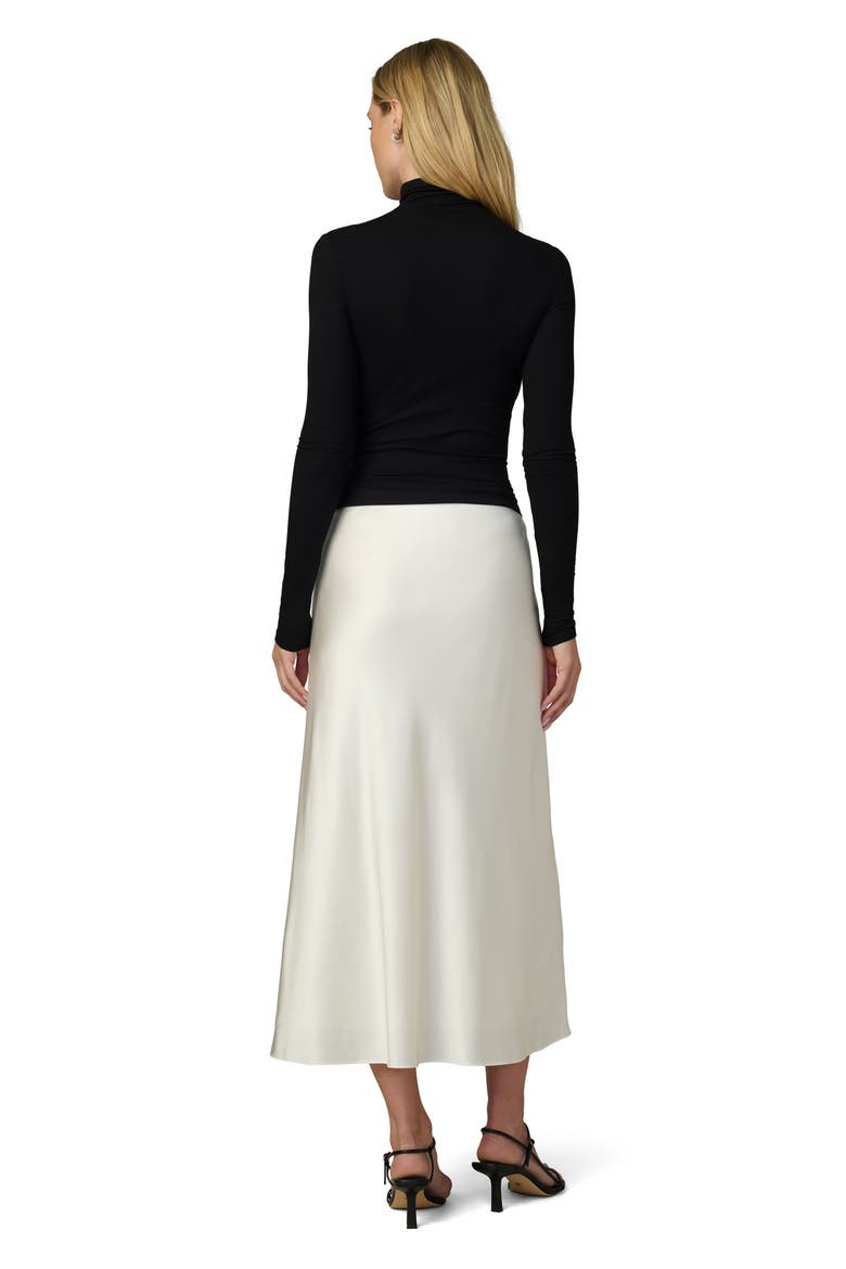 The Ines Satin Midi Skirt, Alternate, color, ECRU