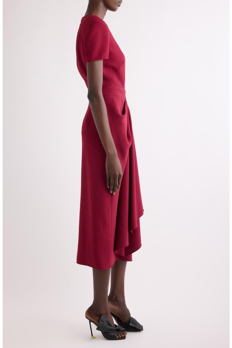 Wrapped Cady Midi Dress, Alternate, color, RED CHERRY