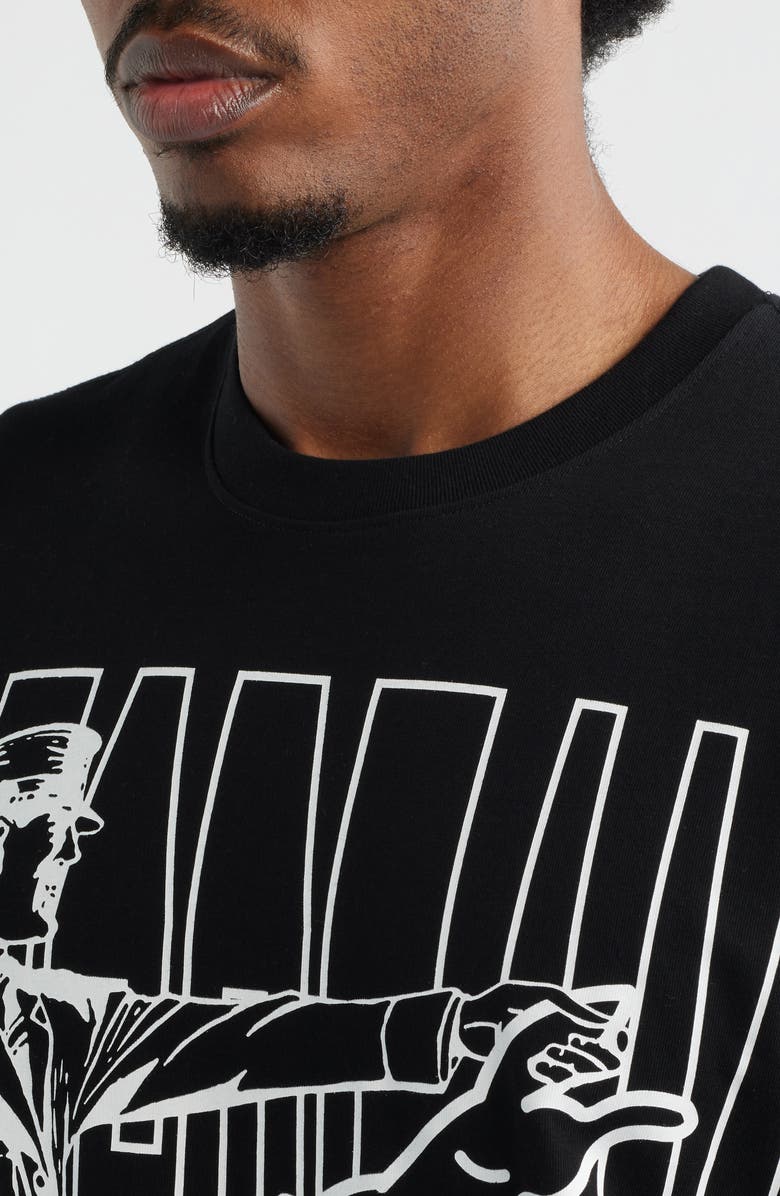 ICECREAM Catcha Tiger Cotton Graphic T-Shirt, Alternate, color, Black