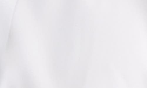 Emanuel Berg Solid White Luxury Cotton Stretch Twill Dress Shirt In White