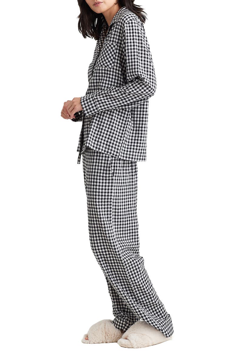 Papinelle Seersucker Gingham Cotton & Lenzing<sup>™</sup> EcoVero<sup>™</sup> Viscose Pajamas, Alternate, color,