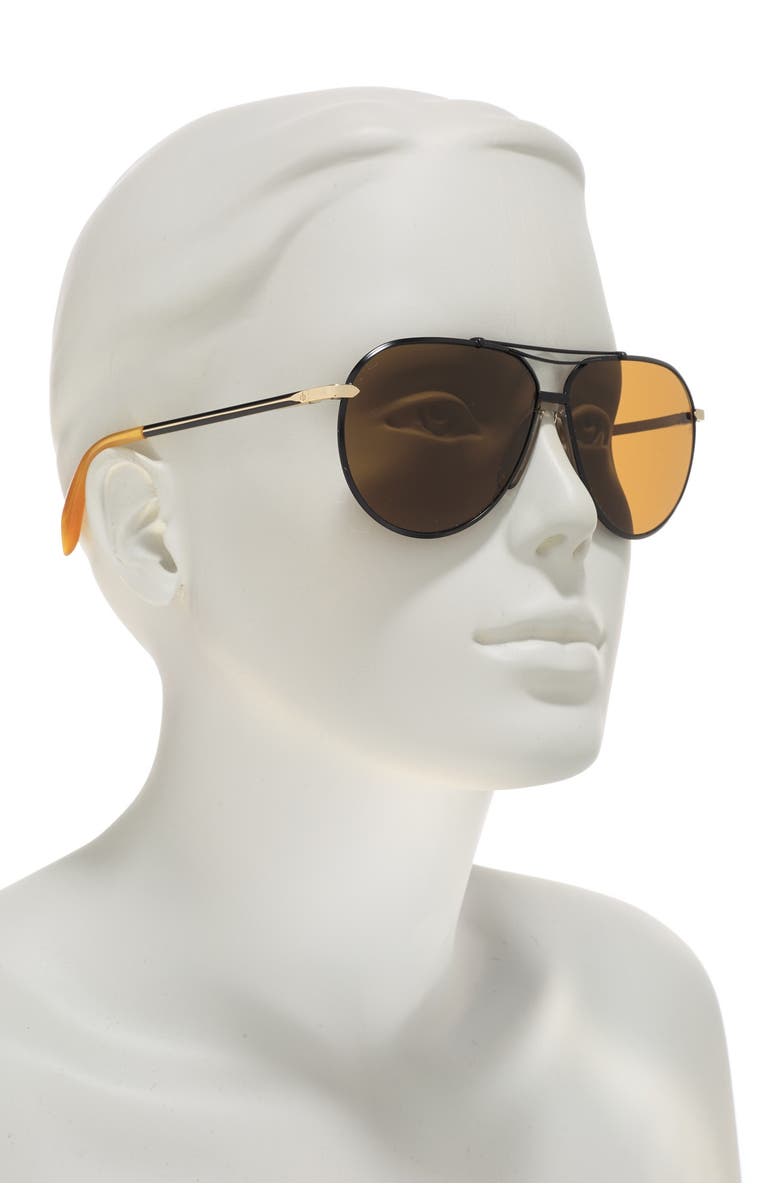 rag & bone 61mm Aviator Sunglasses, Alternate, color, 