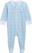Kissy Kissy Embroidered Pima Cotton Footie