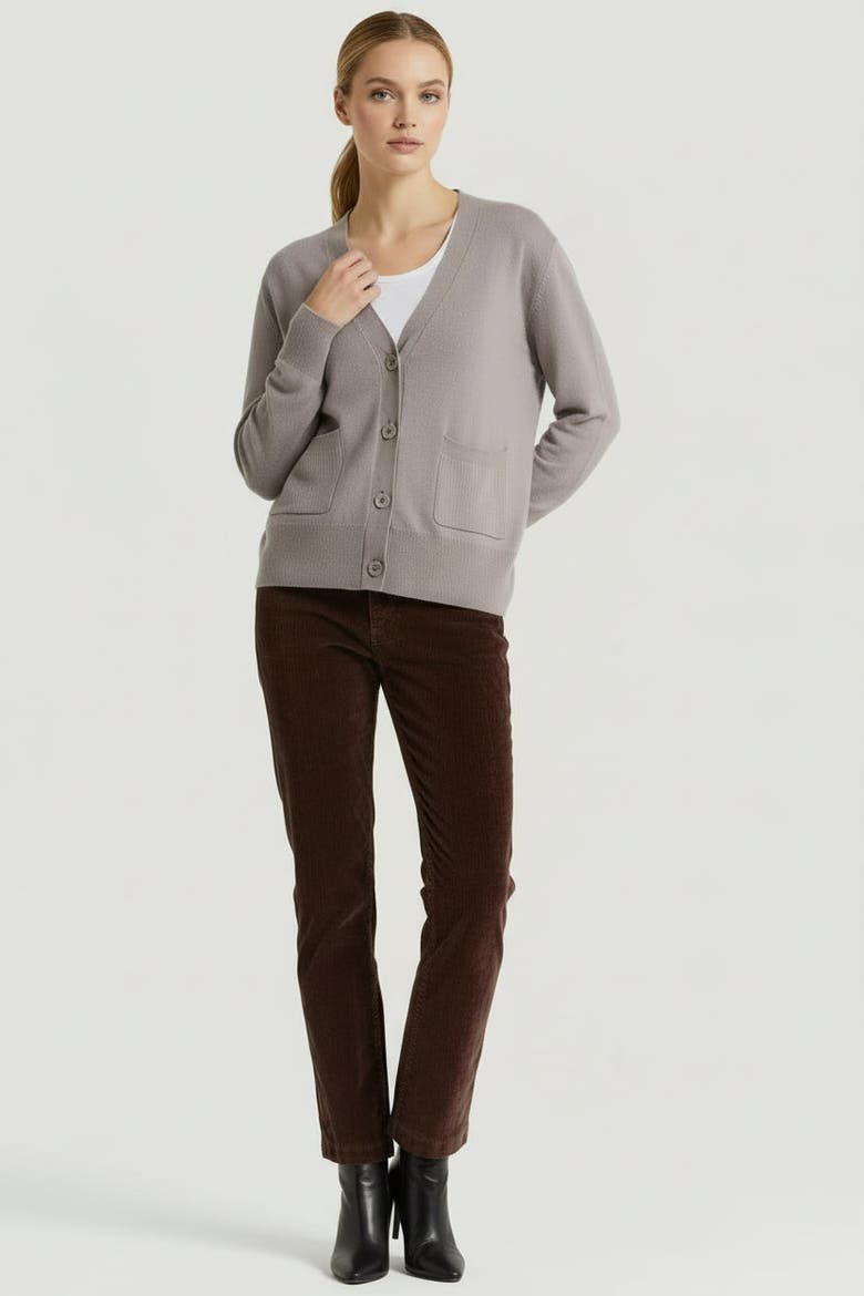 Stretch Organic Cotton Knit Long Sleeve Cardigan, Alternate, color, ORAGE