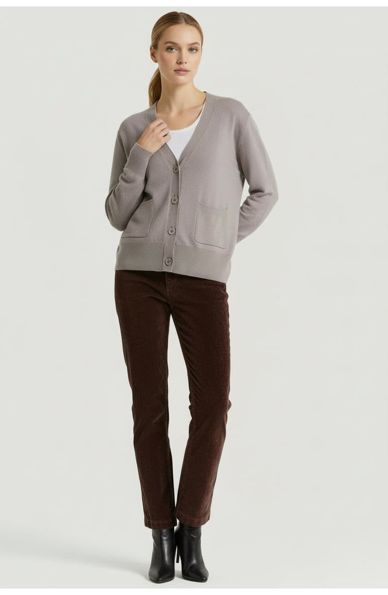 Majestic Filatures Stretch Organic Cotton Knit Long Sleeve Cardigan, Alternate, color, Orage