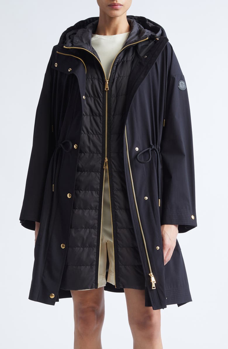 Moncler Sainbel 2-in-1 Down Long Parka, Main, color, Black