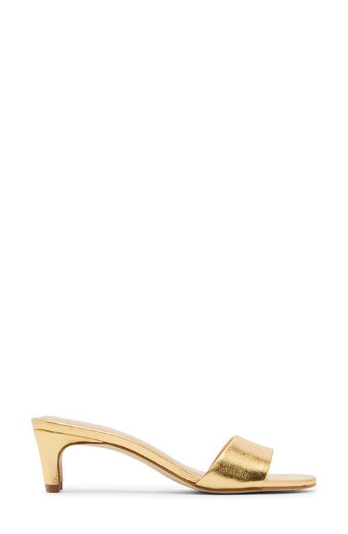Steve Madden Patsy Slide Sandal In Gold Metallic