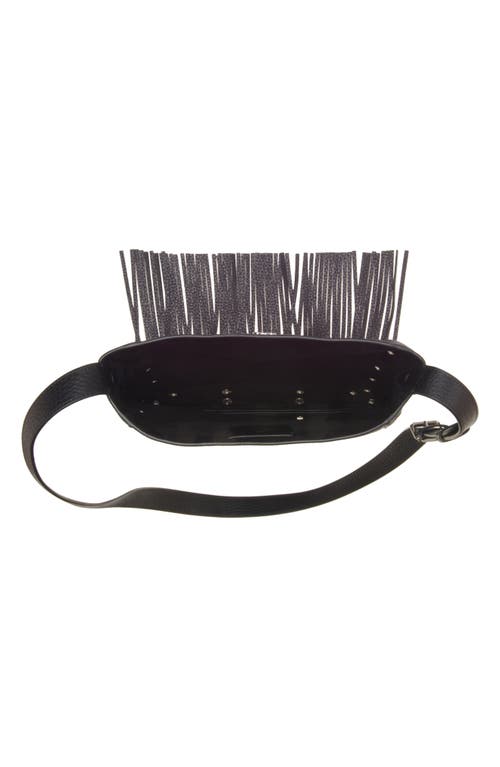 Valentino Garavani Medium Nellcôte Fringe Stud Crossbody Bag In Nero