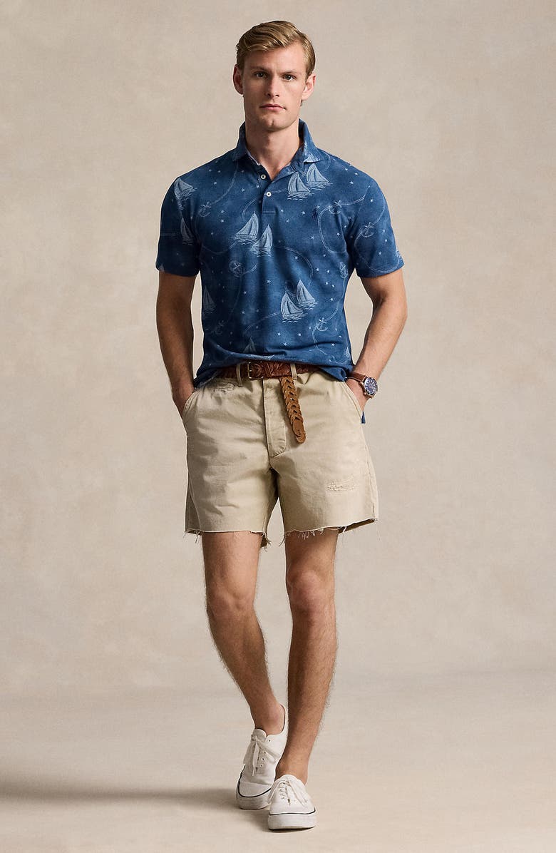 Polo Ralph Lauren Yarn Dyed Mesh Polo, Alternate, color, Oceans Voyage/ Chambray