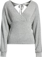 Loveappella Empire Tie Back Rib Top