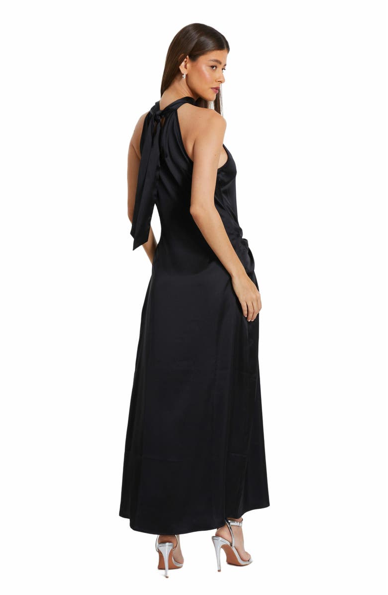 QUIZ Satin Halterneck Midi Dress, Alternate, color, 
