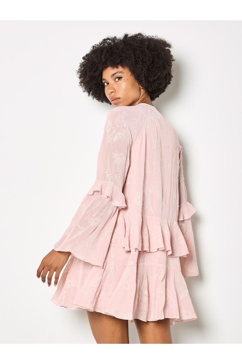 Paisley Embroidered Boho Dress, Alternate, color, Pink