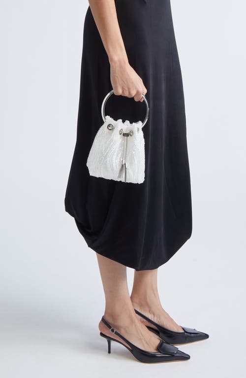 Jimmy Choo Bon Bon Satin Top Handle In Brown