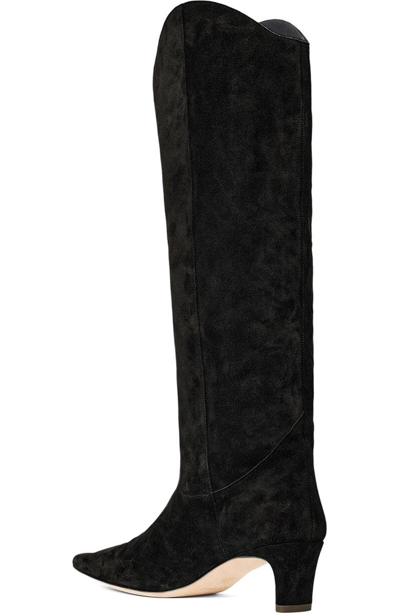 STAUD Wally Western Boot, Alternate, color, Black Suede