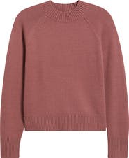 CITY BLUES Mock Neck Raglan Sleeve Sweater