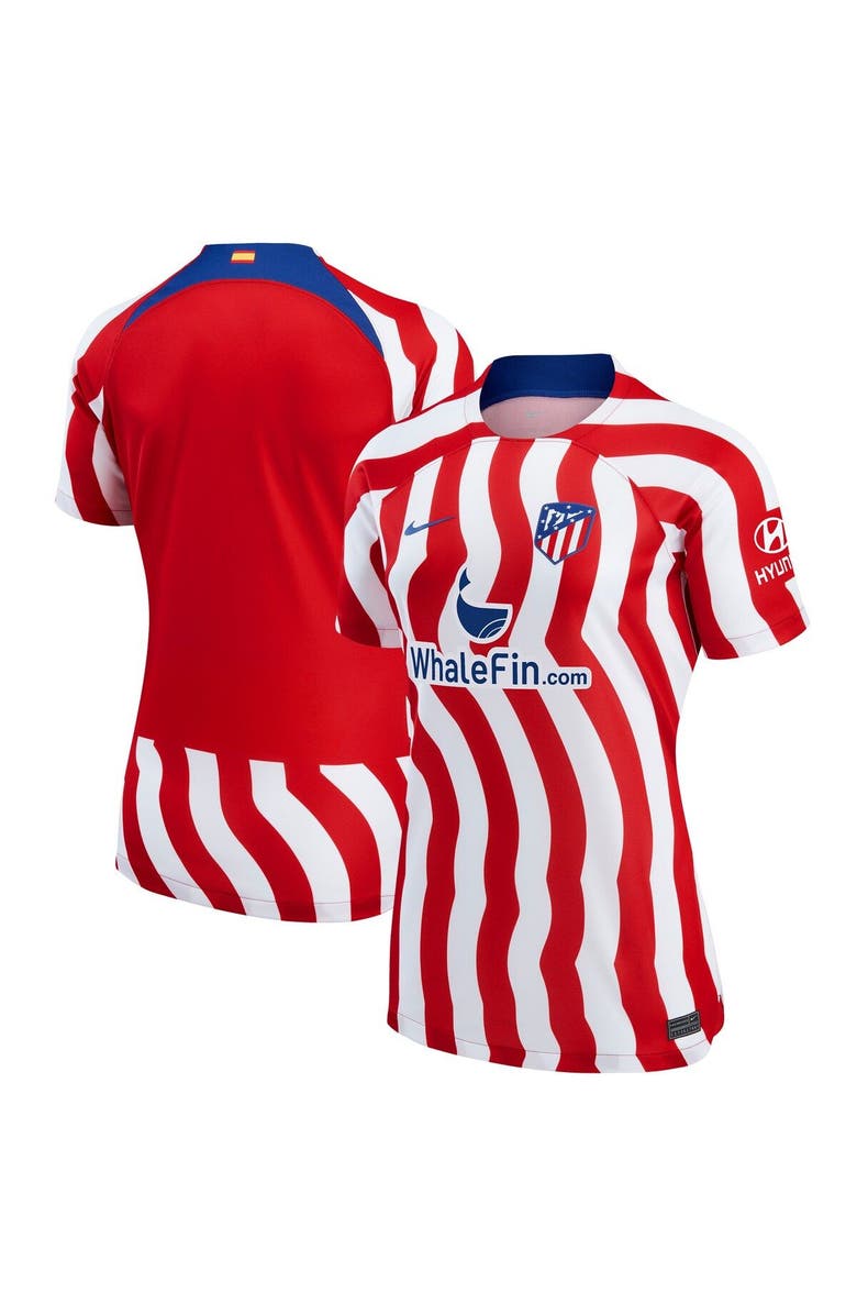 Nike Women's Nike Red/White Atletico de Madrid 2022/23 Home Breathe Stadium Replica Blank Jersey, Main, color, 