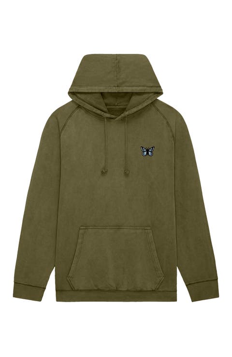 Butterfly Womens Mineral Washed Hoodie
