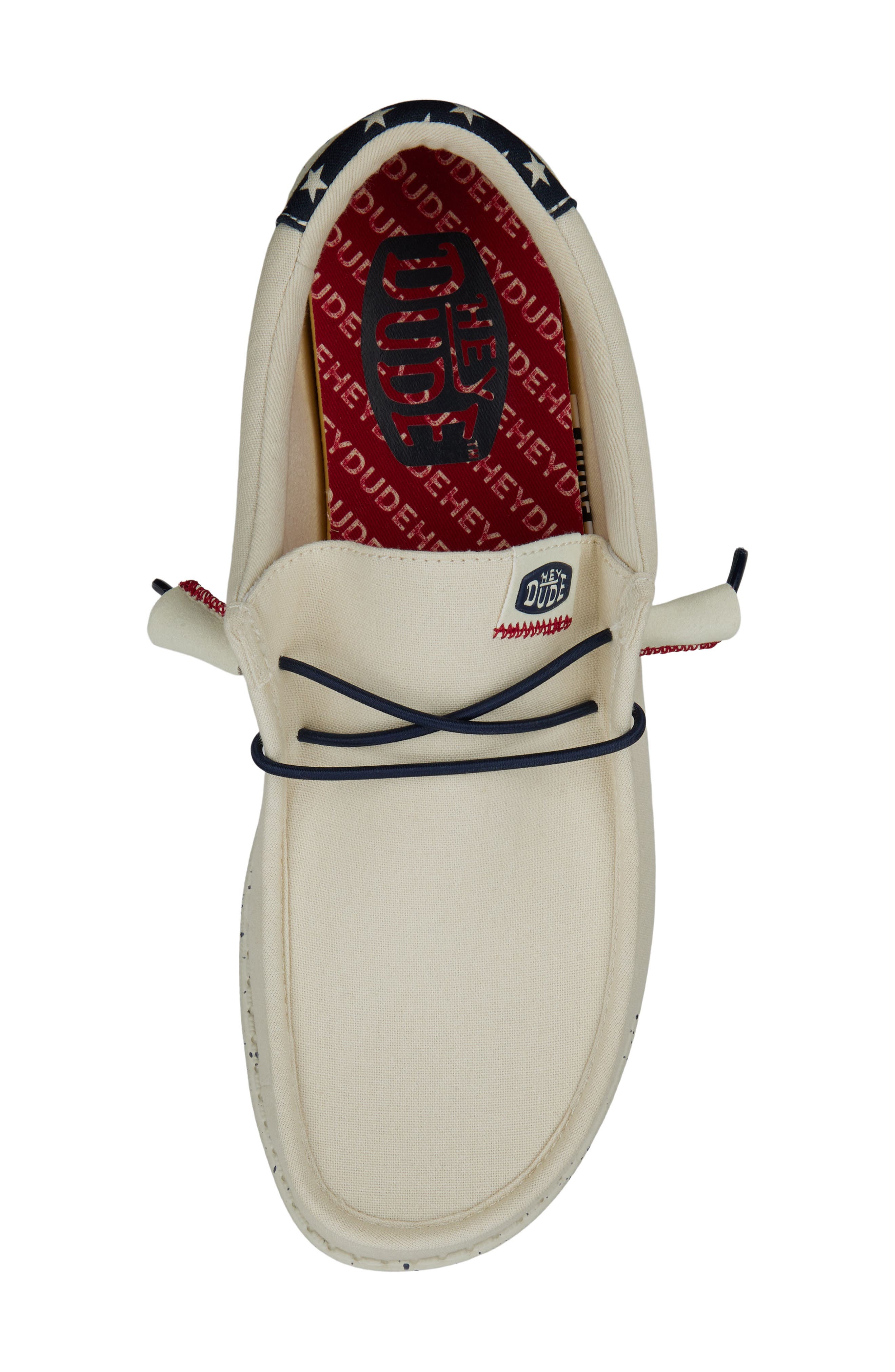 Hey Dude Wally Americana Slip-On, Alternate, color, Off White