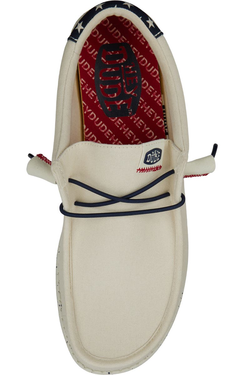 Hey Dude Wally Americana Slip-On, Alternate, color, Off White