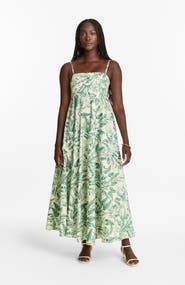 DIARRABLU Toile Olive Oria Midi Dress Cotton Poplin