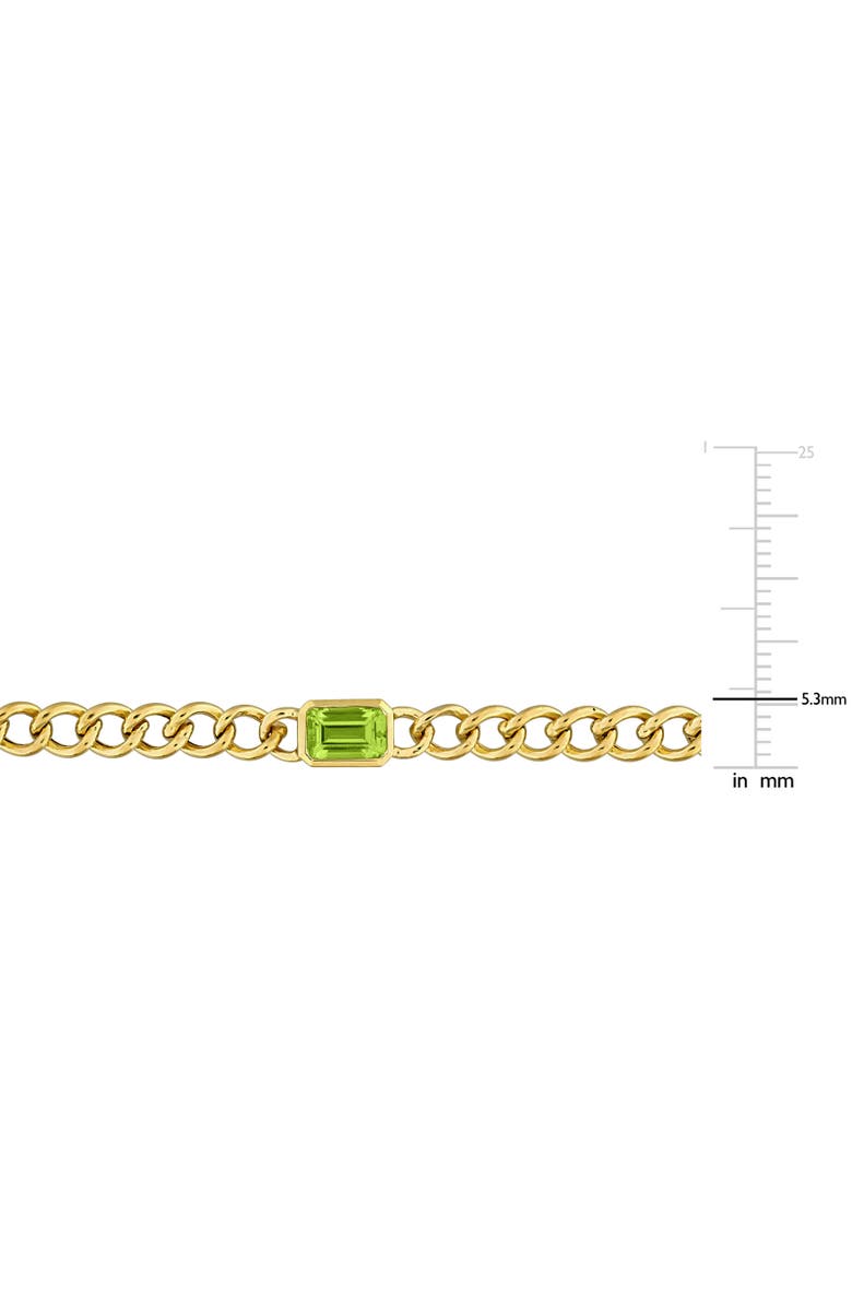 Julianna B. Birthstone Curb Link Station Necklace 14k, Alternate, color, Peridot