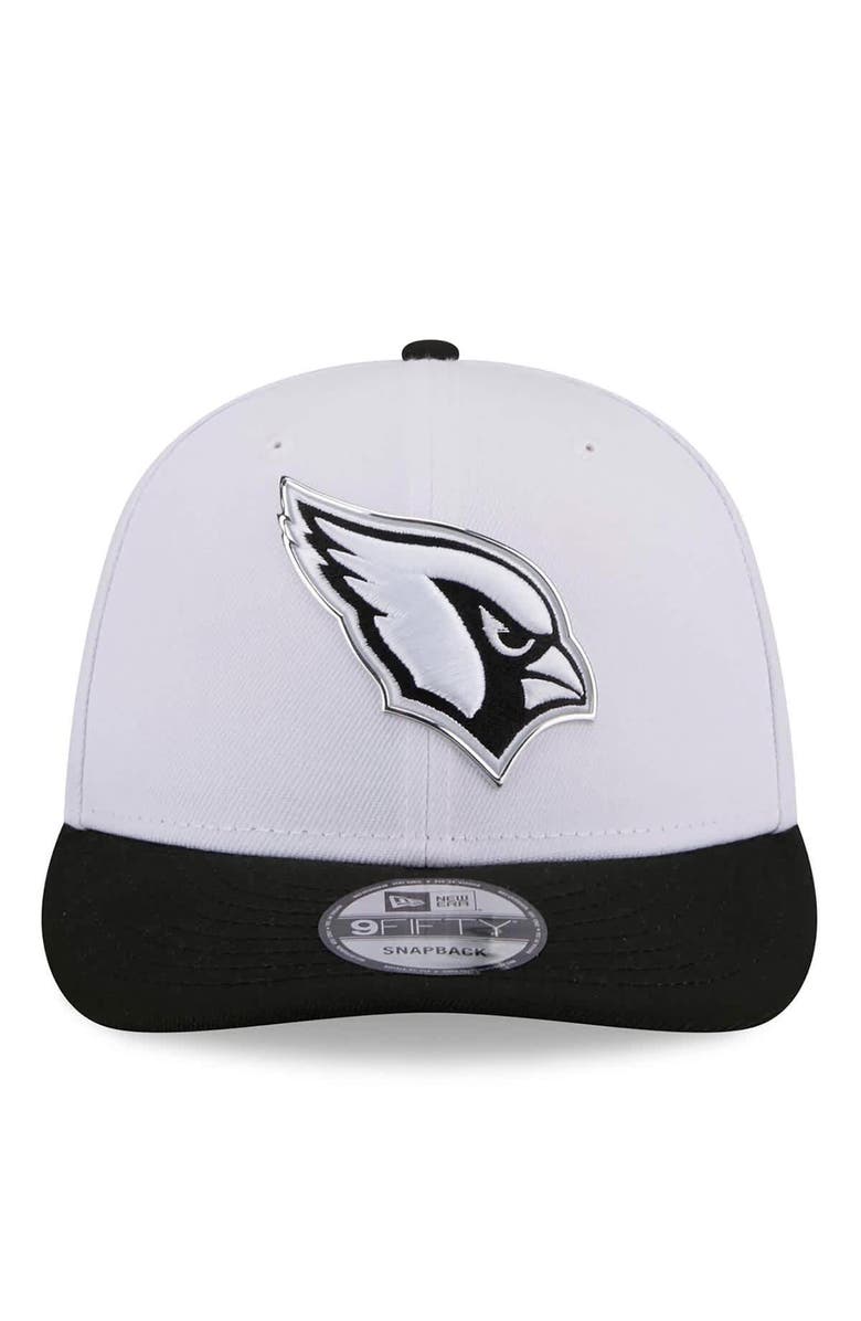 New Era Men's New Era White/Black Arizona Cardinals 2026 NFL Draft Pre-Curved 9FIFTY Snapback Hat, Alternate, color, White