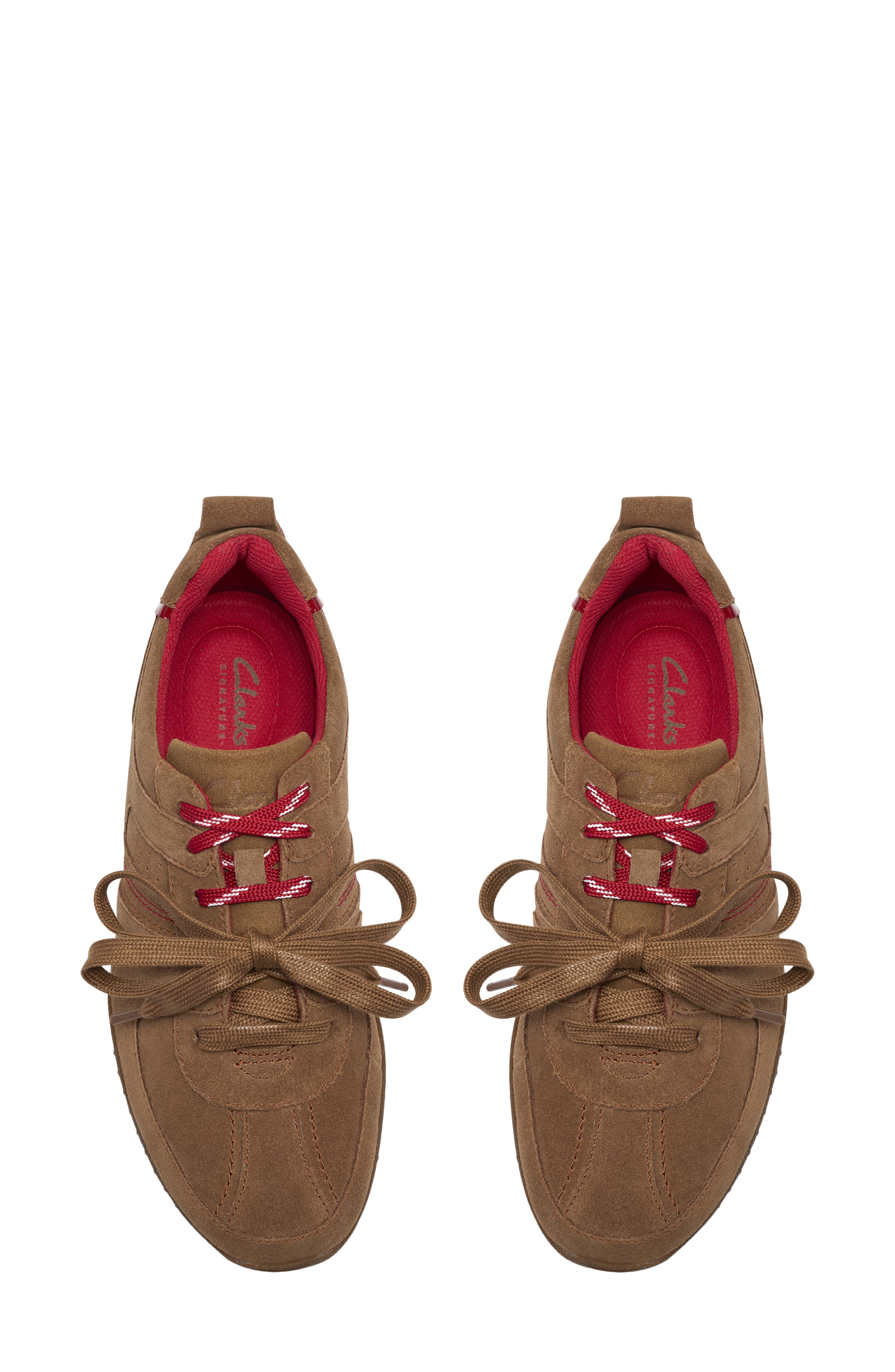 Meridor Lace Sneaker, Alternate, color, DARK TAN SUEDE
