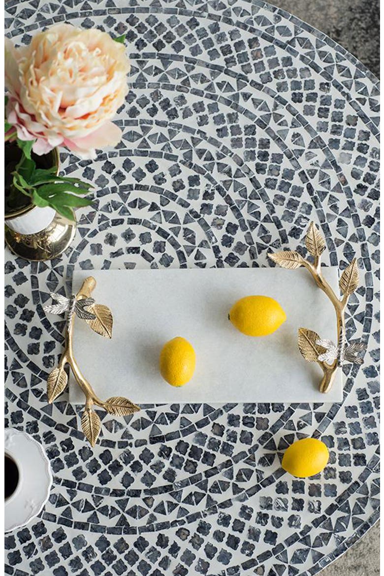 Dragonfly Marble Decorative Tray, Alternate, color, WHITE