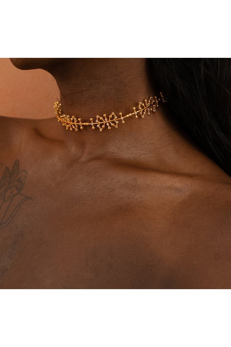 AURO CHOKER, Alternate, color, Gold Plated