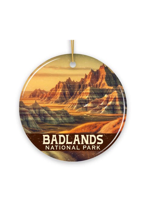 Badlands National Park Sunset Landscape Ornament