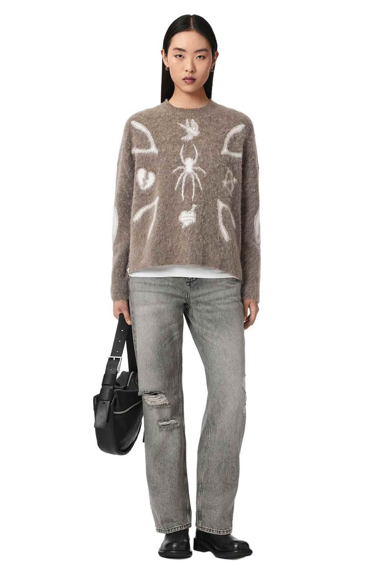 Charm Sweater, Alternate, color, WALNUT BROWN