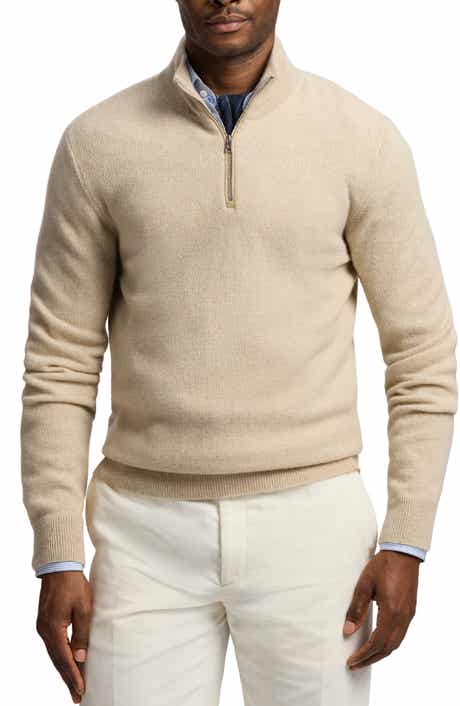 Bird's Eye Cashmere Half Zip Sweater