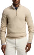 Ralph Lauren Purple Label Bird's Eye Cashmere Half Zip Sweater