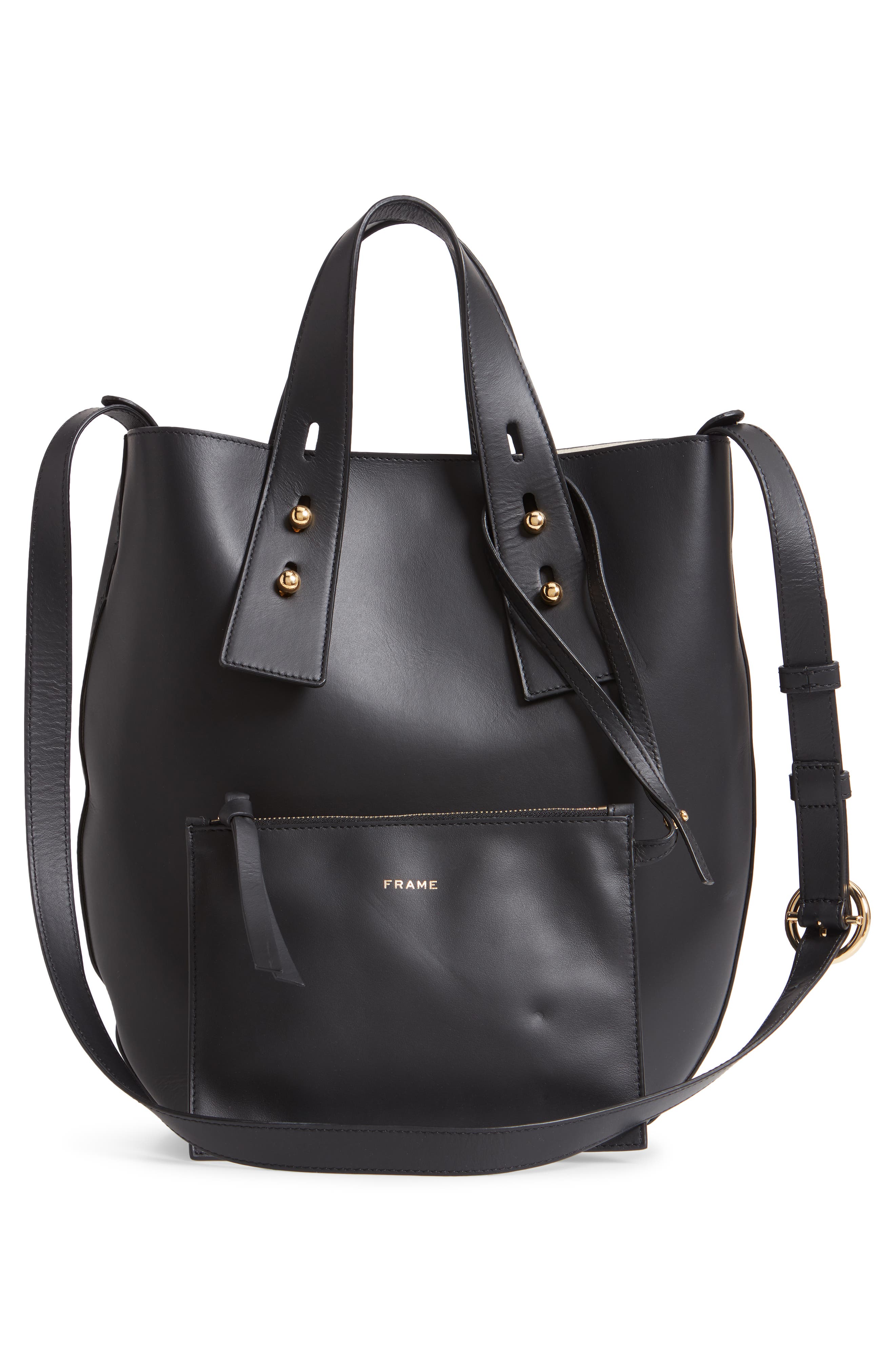 FRAME Medium Les Second Vase Leather Shoulder Bag, Alternate, color, 