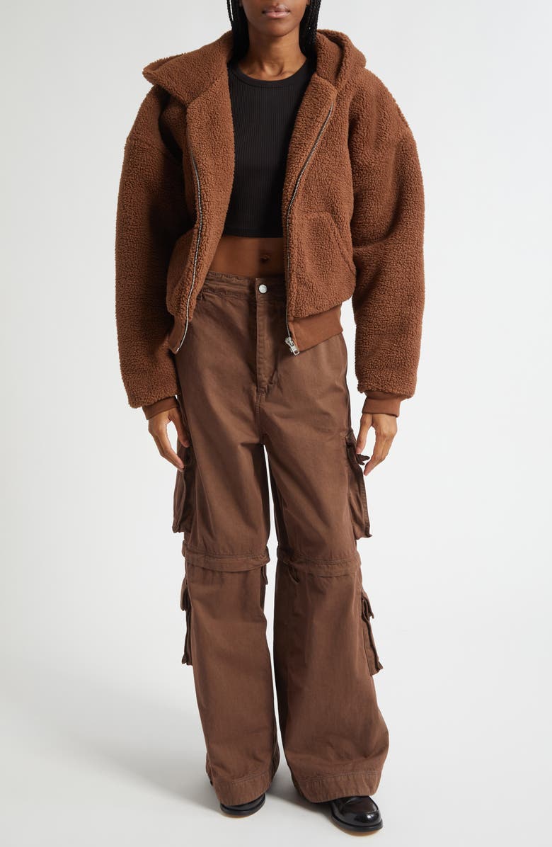 ERL Gender Inclusive Zip-Off Cargo Pants, Alternate, color, Brown