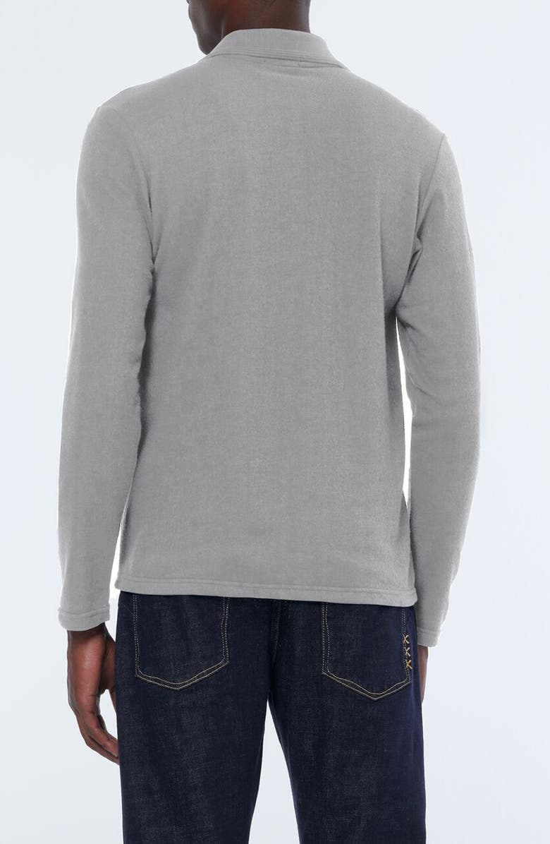 Scotch & Soda Relaxed Fit Long Sleeve Cotton Johnny Collar Polo, Alternate, color,