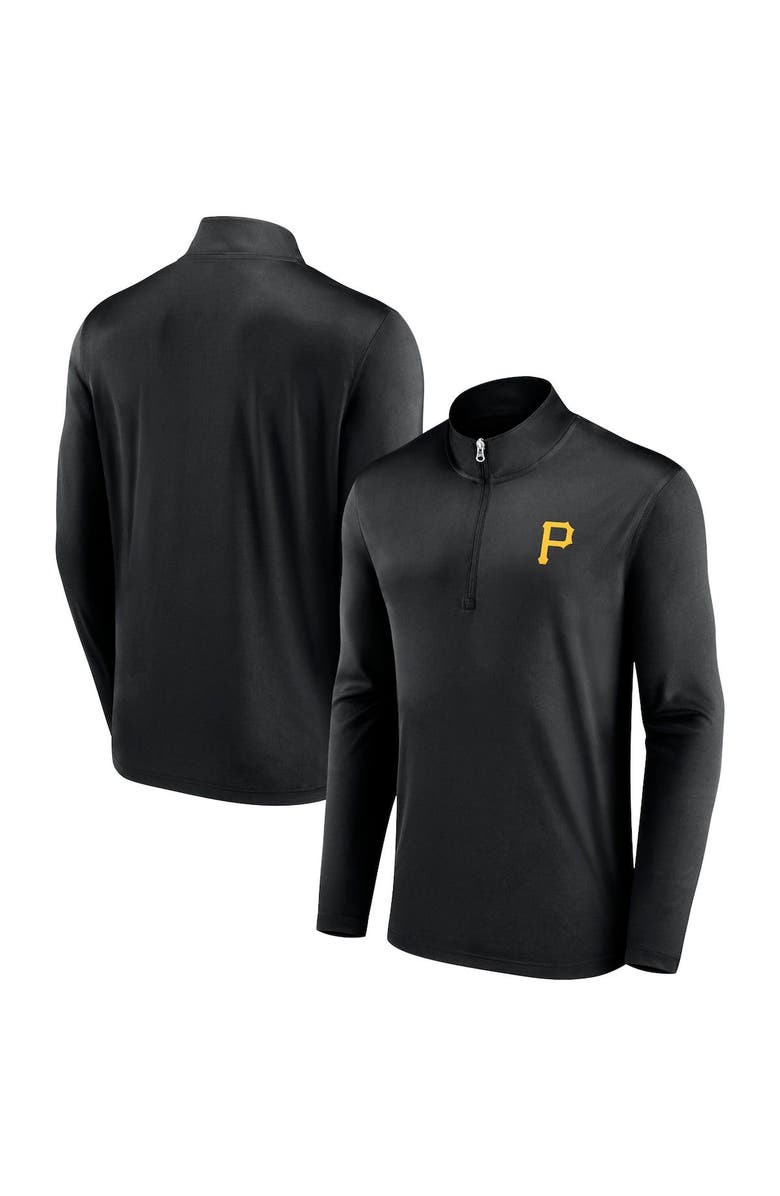 FANATICS Men's Fanatics Branded Black Pittsburgh Pirates Underdog Mindset Quarter-Zip Jacket, Alternate, color,